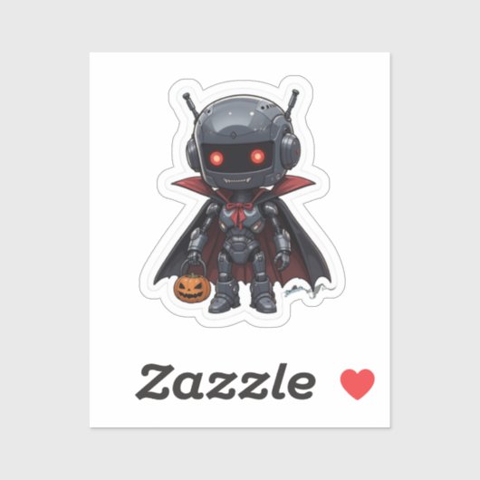 Vampire Robot Vinyl Sticker Schattige Halloween Sc (Vel)