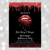 Vampire rode glitters lippen volwassenen Halloween Kaart