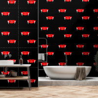 Vampire rode lippen aangepaste kleur zwart