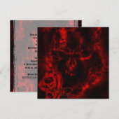 Vampire Rozen Gothic bruiloft Kaart (Voorkant / Achterkant)