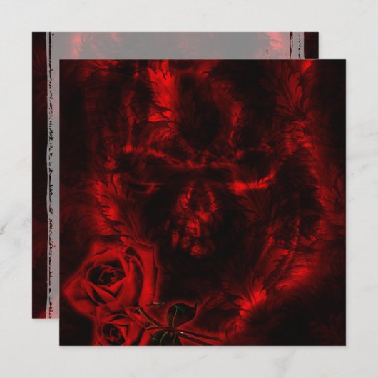 Vampire Rozen Gothic bruiloft Kaart (Voorkant / Achterkant)