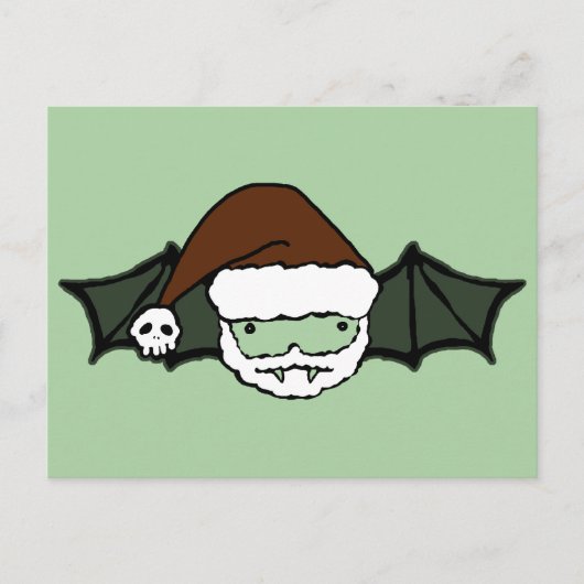 Vampire Santa Bat Briefkaart (Voorkant)