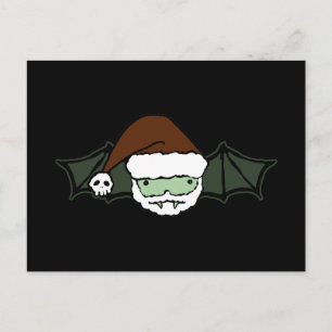 Vampire Santa Bat Feestdagenkaart