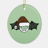 Vampire Santa Bat Keramisch Ornament (Links)