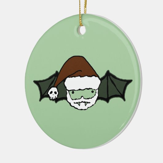 Vampire Santa Bat Keramisch Ornament (Links)