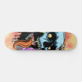Vampire schedel persoonlijk skateboard (Horizontaal)