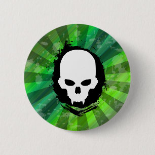 Vampire schedel ronde button 5,7 cm