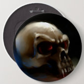 Vampire schedel ronde button 6,0 cm (Voorkant /achterkant)