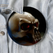 Vampire schedel ronde button 6,0 cm (In situ)