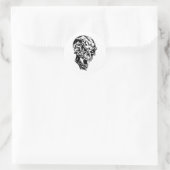 Vampire schedel ronde sticker (Tas)