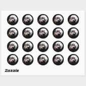 Vampire schedel ronde sticker (Vel)