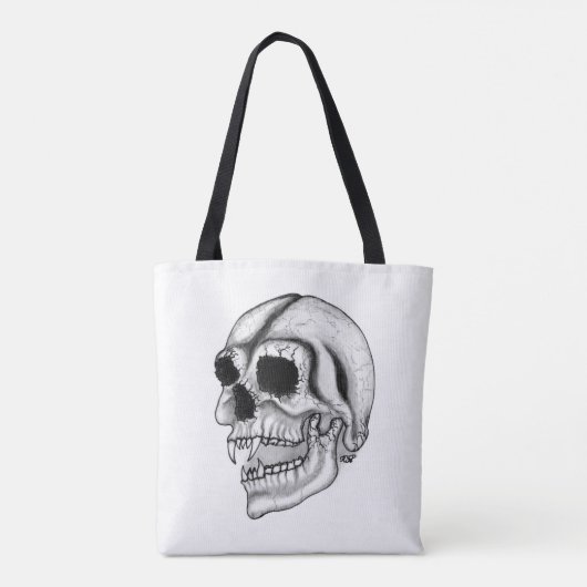 Vampire schedel tote bag (Achterkant)
