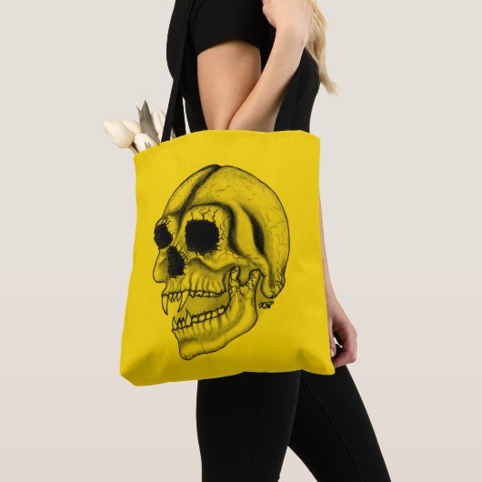 Vampire schedel tote bag (Dichtbij)