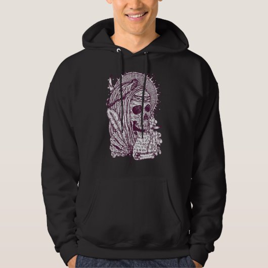 Vampire schedelkop Punk metaal Hoodie (Voorkant)