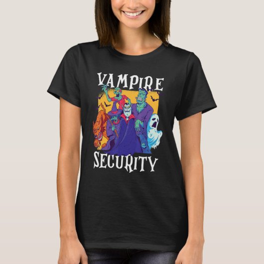 Vampire Security  Easy Halloween Costume T-shirt (Voorkant)