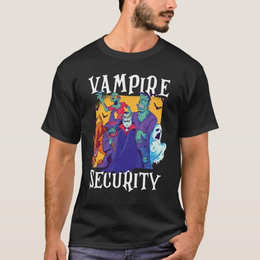 Vampire Security  Easy Halloween Costume T-shirt (Voorkant)