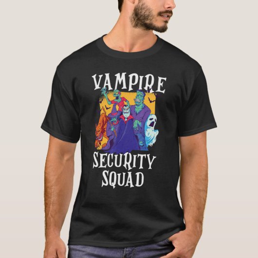 Vampire Security Squad  Easy Halloween Costume T-shirt (Voorkant)