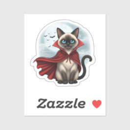 Vampire Siamese – Halloween Siamese kat Sticker