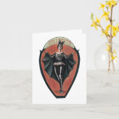 Vampire Skeleton Woman Halloween Kaart (Gele Bloem)