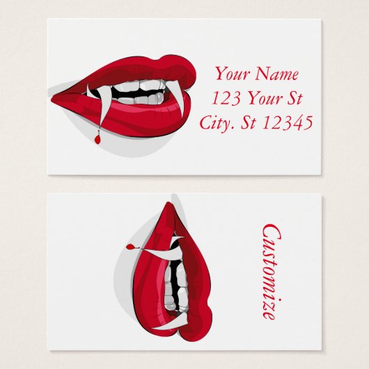Vampire Smile Thunder_Cove Visitekaartje (Voorkant /achterkant)