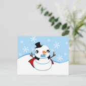 Vampire Snowman Briefkaart (Staand voorkant)