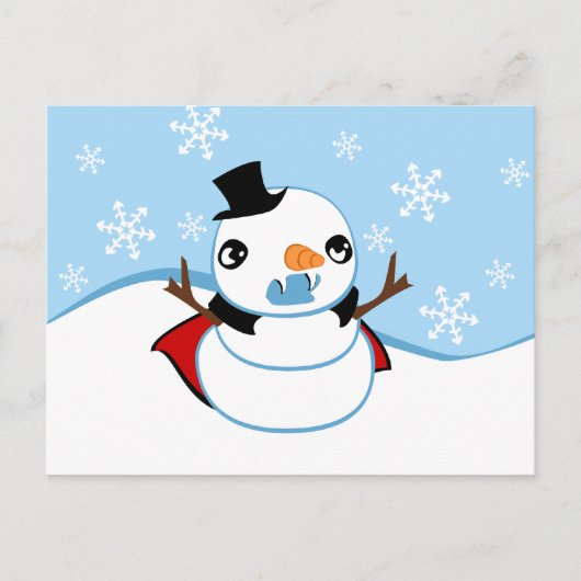 Vampire Snowman Briefkaart (Voorkant)