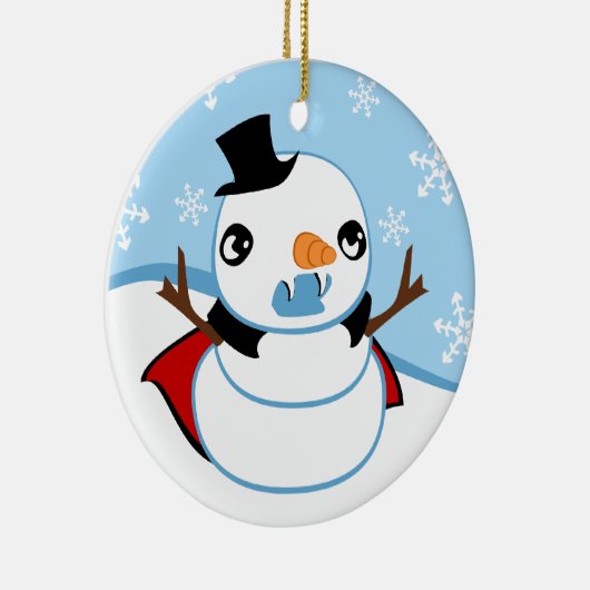 Vampire Snowman Keramisch Ornament (Rechts)