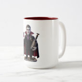 Vampire Sommelier Cabernet Vampirius Funny Hallowe Tweekleurige Koffiemok (Voorkant rechts)