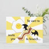 Vampire spek en dode ei belachelijke brunch kaart (Staand voorkant)