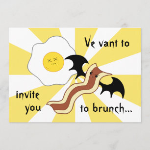 Vampire spek en dode ei grappige brunch kaart