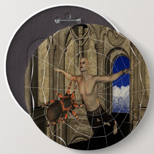 Vampire Spiders Web Pinback Button (Voorkant /achterkant)