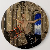 Vampire Spiders Web Pinback Button (Voorkant)