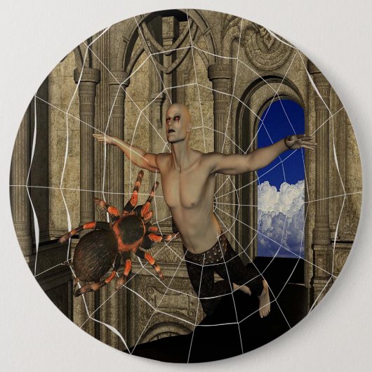 Vampire Spiders Web Pinback Button (Voorkant)