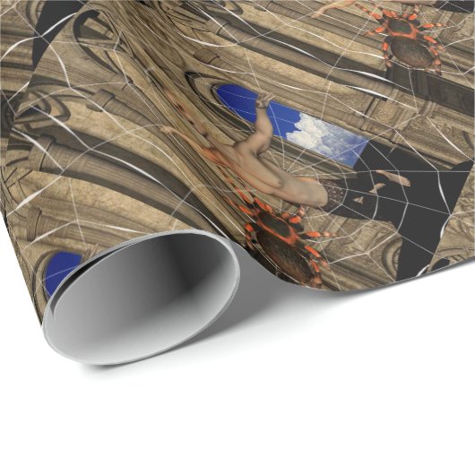 Vampire Spinnen Web Inpakpapier (Rol Hoek)