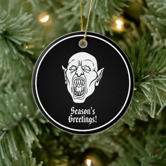 Vampire Spooky Dracula Keramisch Ornament (Boom)