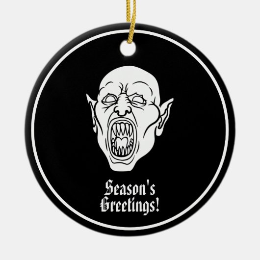 Vampire Spooky Dracula Keramisch Ornament (Voorkant)