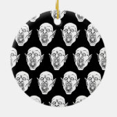 Vampire Spooky Dracula Keramisch Ornament (Achterkant)