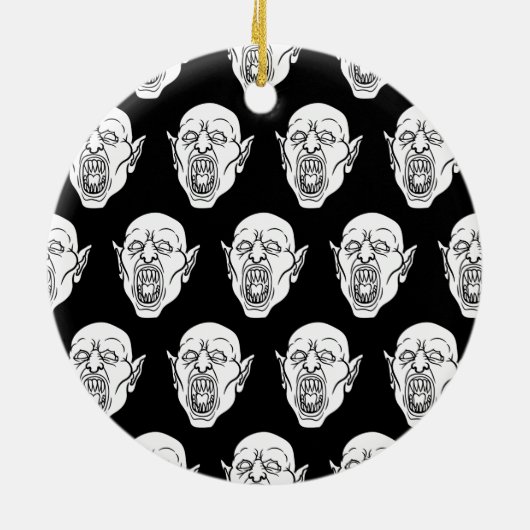 Vampire Spooky Dracula Keramisch Ornament (Achterkant)