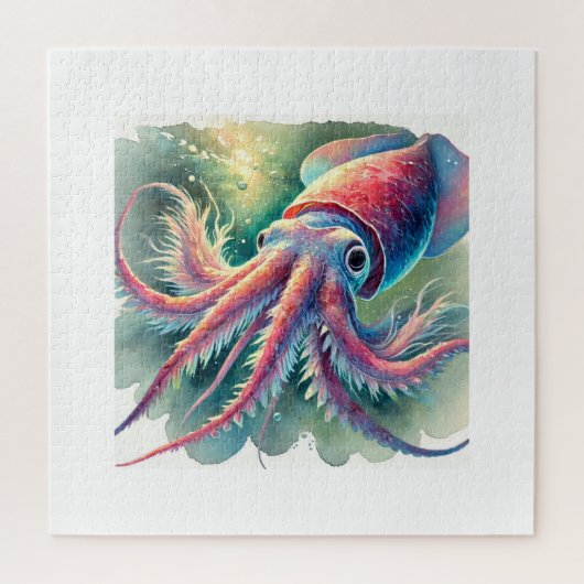 vampire squid 171024AREF124 - Watercolor Legpuzzel (Verticaal)