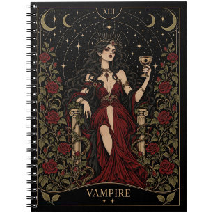 Vampire, Starlit Tarot Kunst Notitieboek