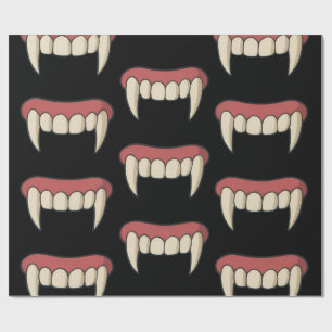 Vampire Tanden - Halloween Cadeaupapier