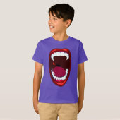 Vampire Tanden Kampy Horror Show Tanden Rode Lippe T-shirt (Voorkant volledig)