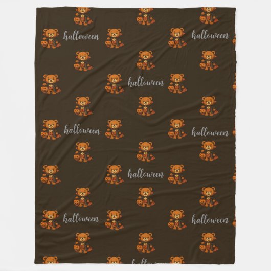 Vampire Teddy Halloween Blanket Fleece Deken (Voorkant)