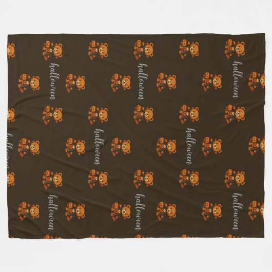 Vampire Teddy Halloween Blanket Fleece Deken (Voorkant (Horizontaal))