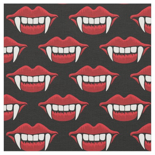 Vampire Teeth Funny Halloween Stof (Close Up)