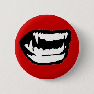 Vampire Teeth Ronde Button 5,7 Cm