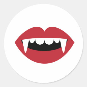 Vampire Teeth Ronde Sticker