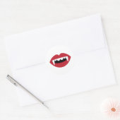Vampire Teeth Ronde Sticker (Envelop)