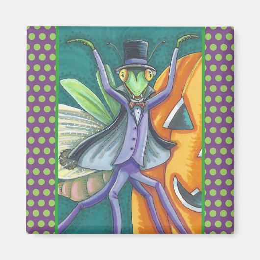 VAMPIRE TRANSYLVANIA DIE MANTIS MAGNET Square PRAY (Voorkant)