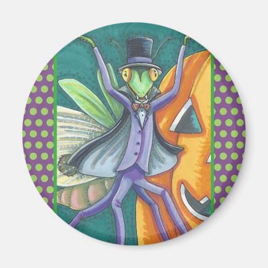 VAMPIRE TRANSYLVANIA PRAYING MANTIS MAGNET Round (Voorkant)
